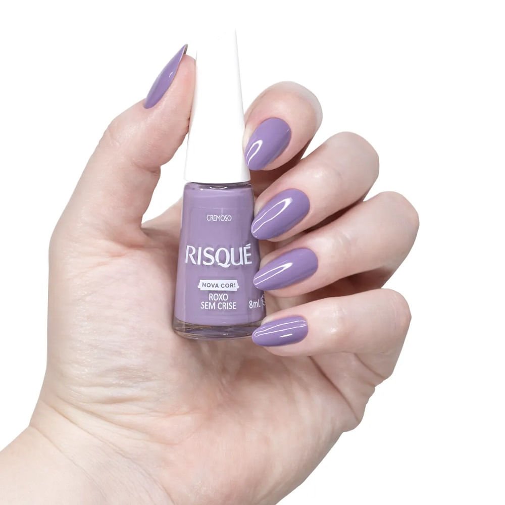 Esmalte Cremoso Risqué Roxo Sem Crise 8ml Roxo Sem Crise 2
