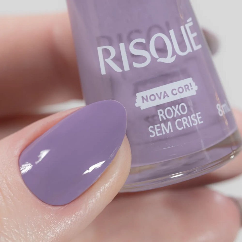 Esmalte Cremoso Risqué Roxo Sem Crise 8ml Roxo Sem Crise 3