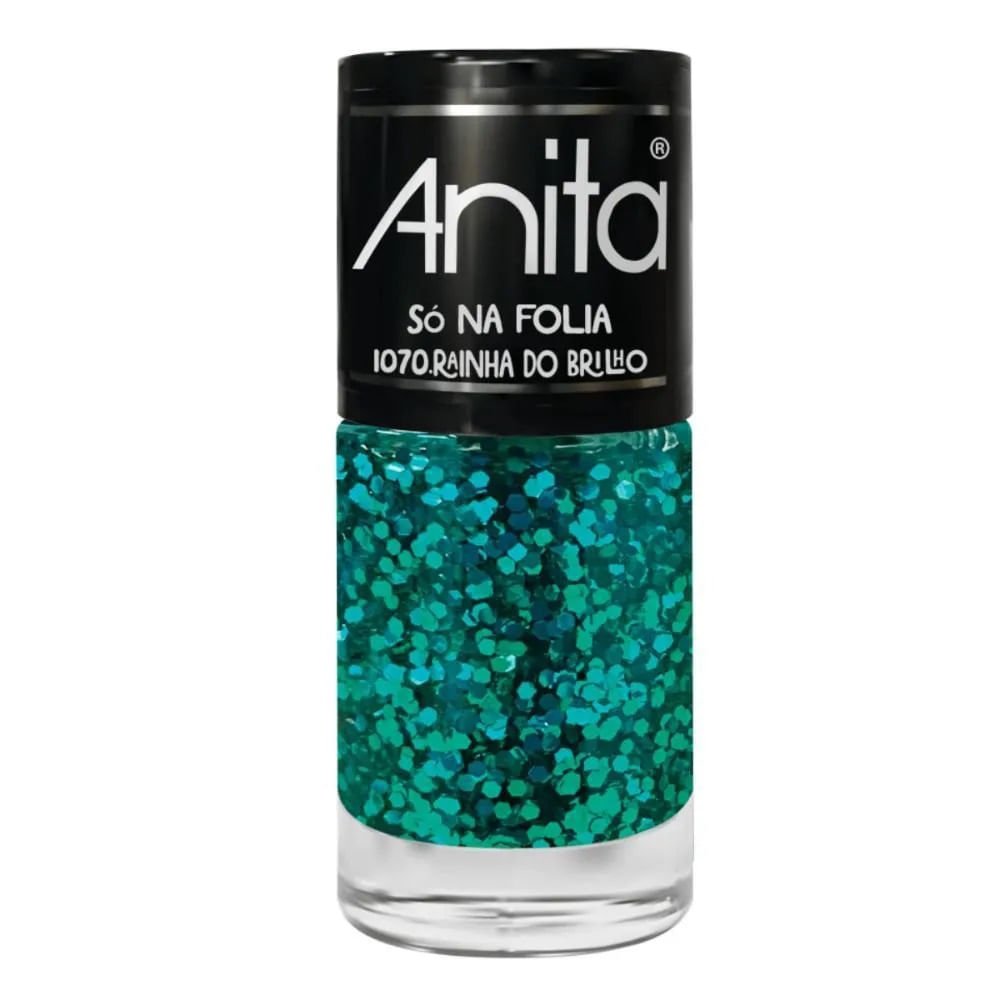 Esmalte Anita Só na Folia Rainha Do Brilho 10ml Verde 1