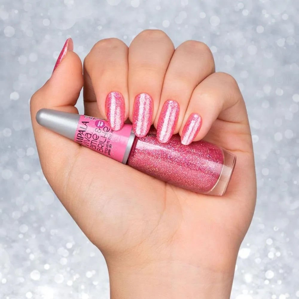 Esmalte Impala Viva Ame e Brilhe Glitter 3D Ninguém Me Segura 7,5ml Ninguem Me Segura 3