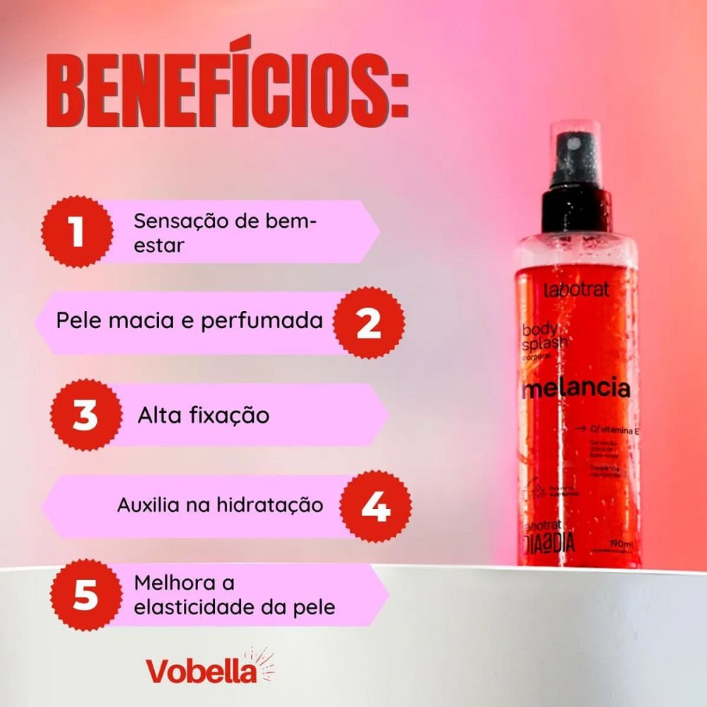 Body Splash Dia a Dia Labotrat Melancia 190ml 190ml 3