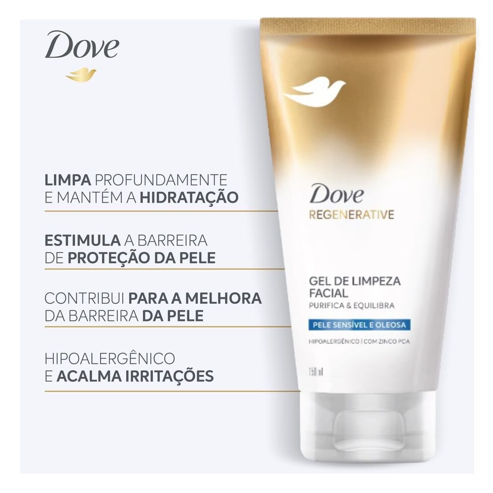 Gel de Limpeza Facial Dove Regenerative Purifica & Equilibra 150ml 150ml 4