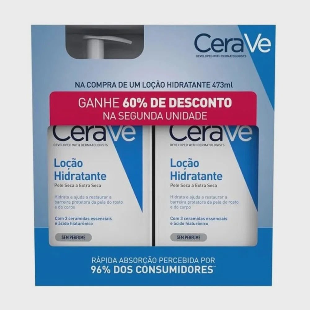 Kit Loção Hidratante Cerave Com 2 Unidades 473ml Cada