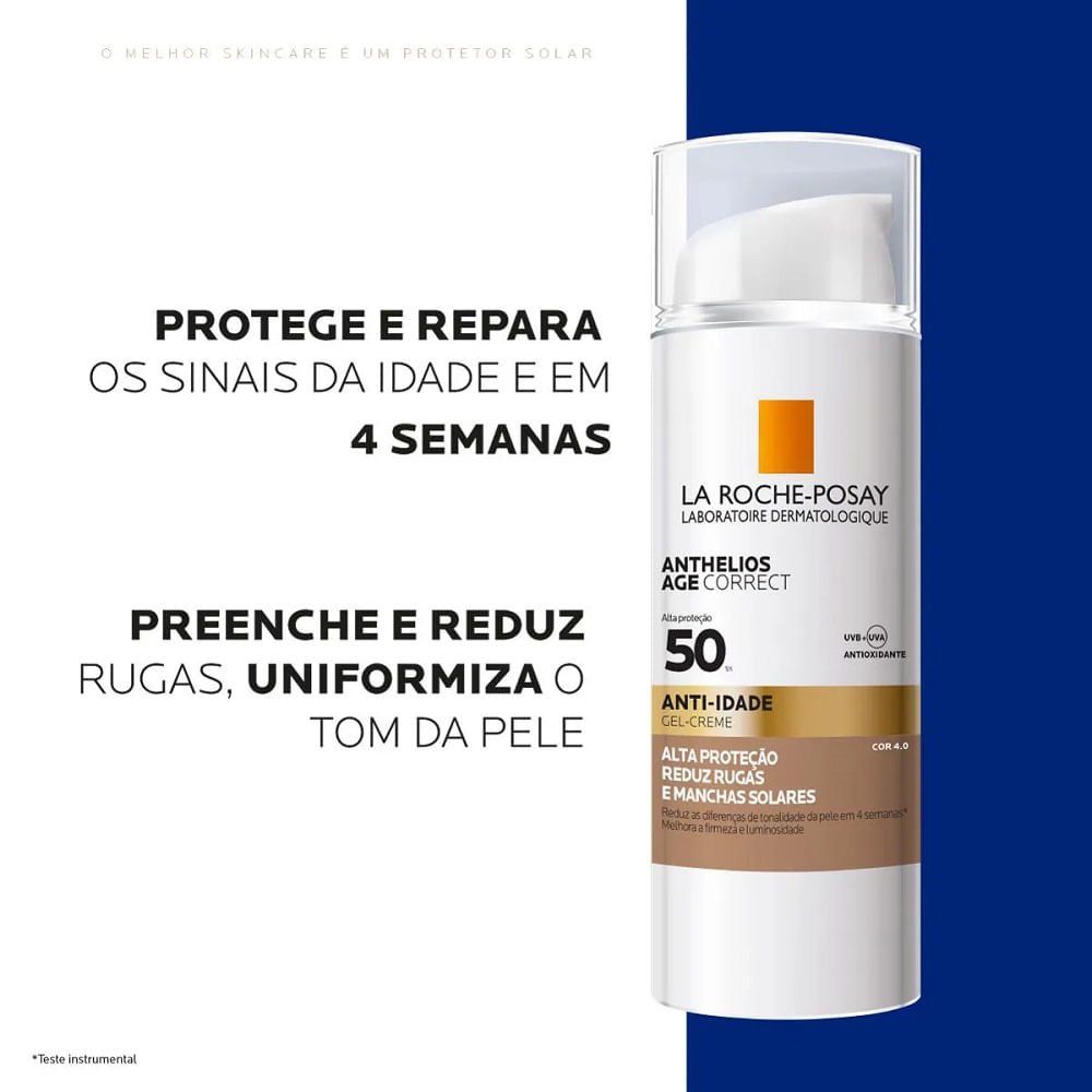 Protetor Solar Facial La Roche-posay Anthelios Age Correct Anti-idade 4.0 Fps50 50g 50g 4