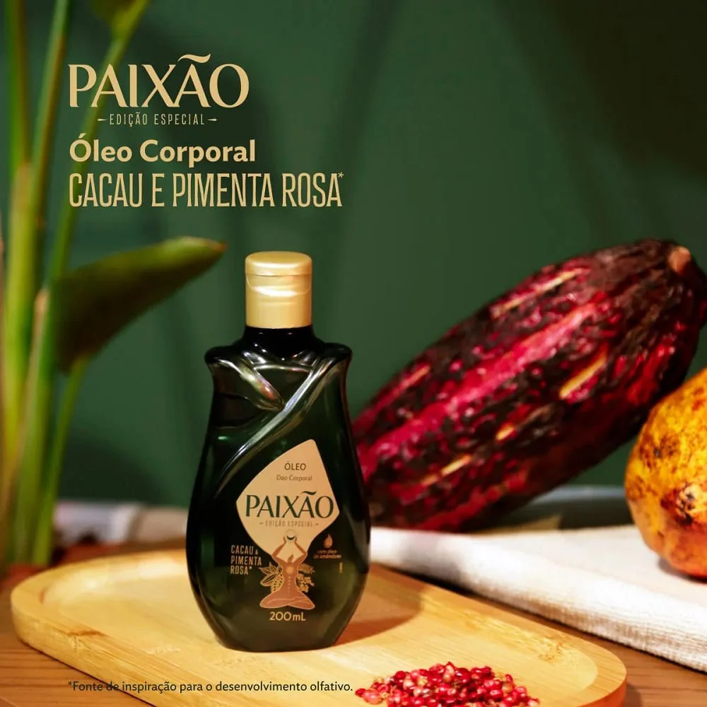Óleo Deo Corporal Paixão Cacau e Pimenta Rosa 200ml 200ml 2