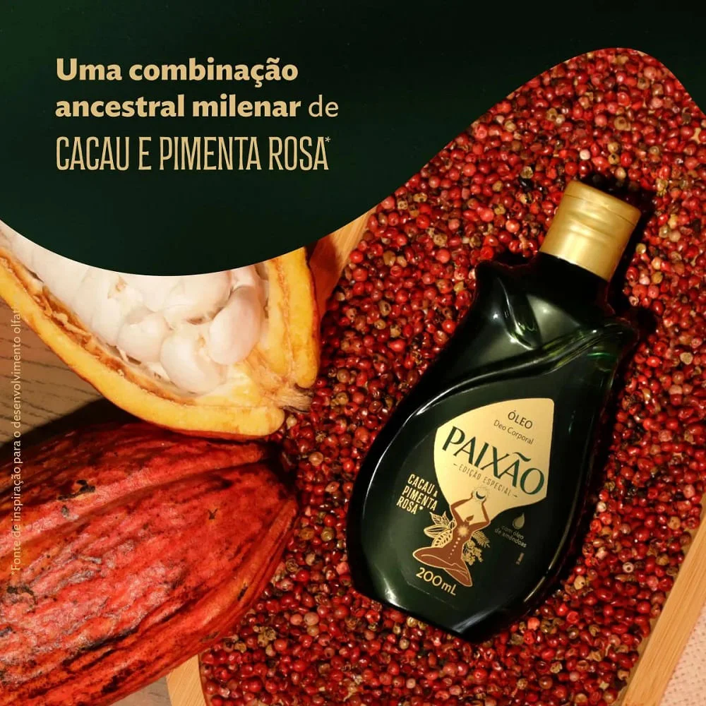 Óleo Deo Corporal Paixão Cacau e Pimenta Rosa 200ml 200ml 5