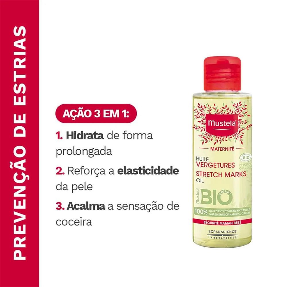 Óleo de Prevenção de Estrias Mustela Maternité Gestação e Amamentação 105ml 105ml 4