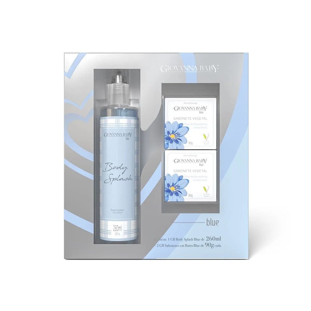 Body Splash Giovanna Baby 260ml+Sabonete 90g 2 Unidades Blue ÚNICO 1