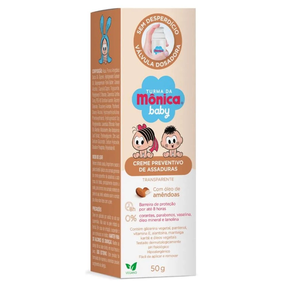 Creme Preventivo de Assaduras Turma da Mônica Baby Amêndoas 50g 50g 2