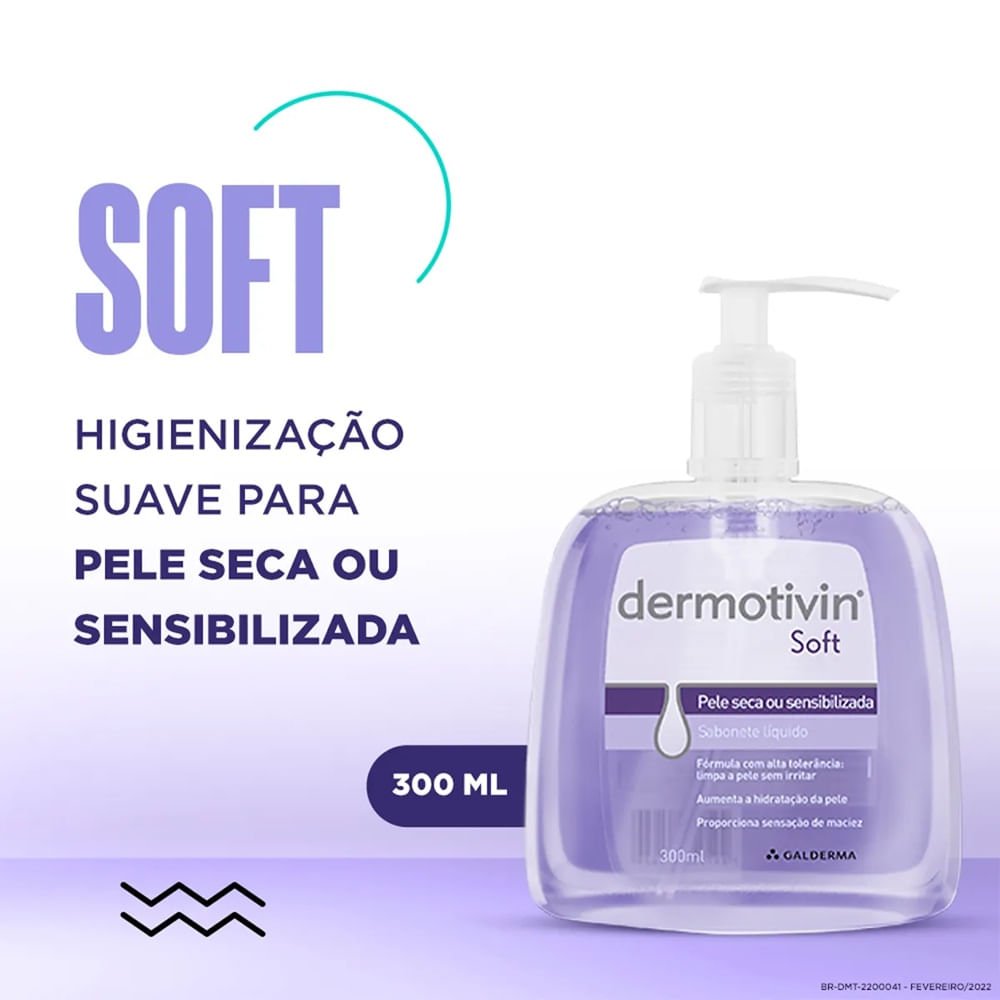 Sabonete Líquido Dermotivin Soft Pele Seca 300ml 300ml 2