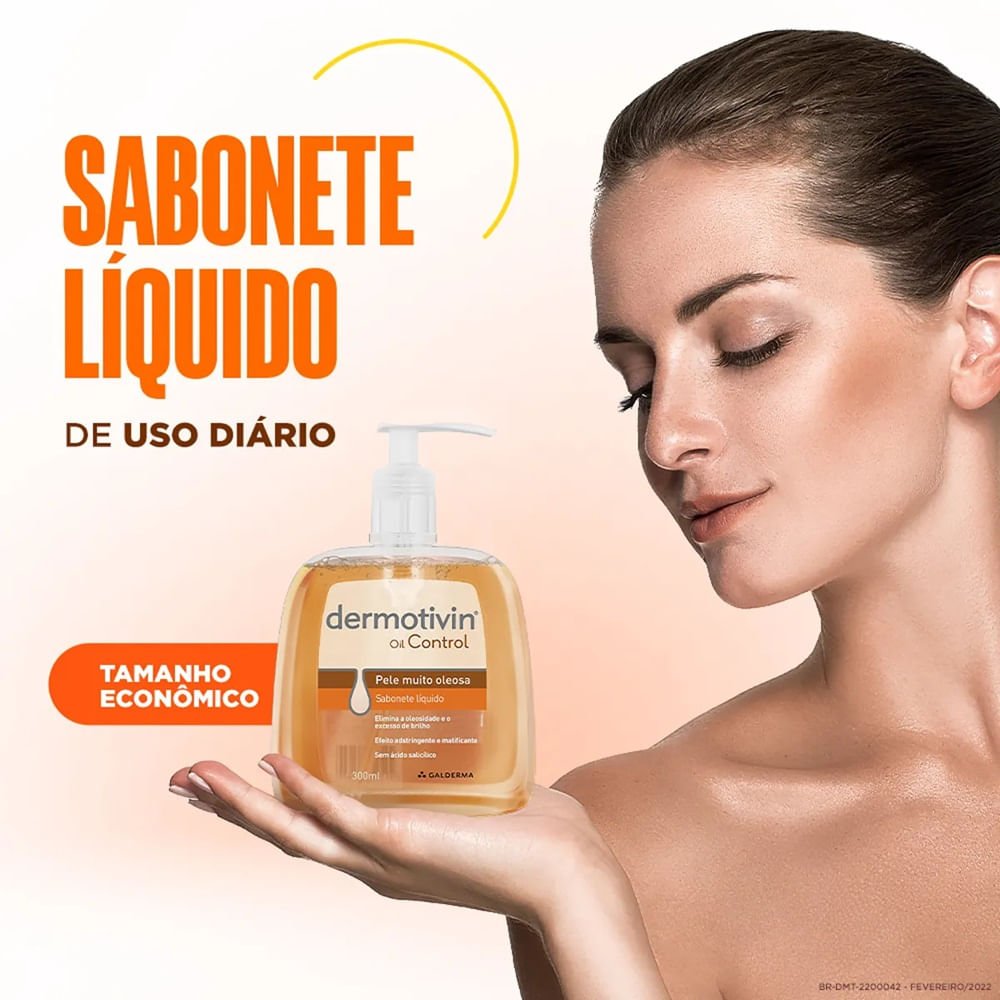 Sabonete Líquido Dermotivin Oil Control Pele Muito Oleosa 300ml 300ml 3
