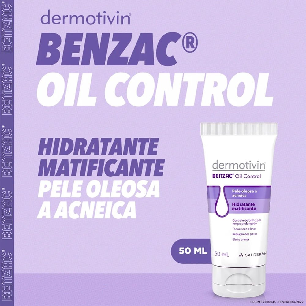 Dermotivin Benzac Oil Control Hidratante Matificante 50ml 50ml 3