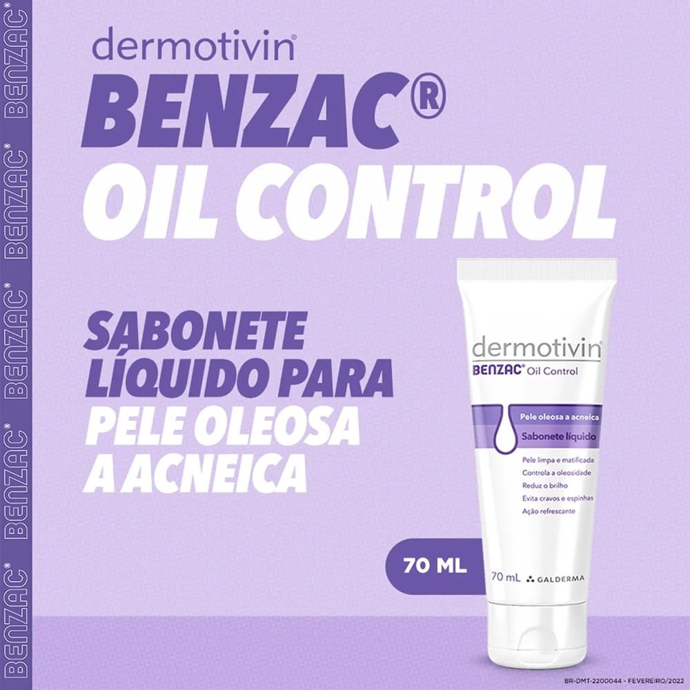 Dermotivin Benzac Oil Control Sabonete Líquido 70ml 70ml 6