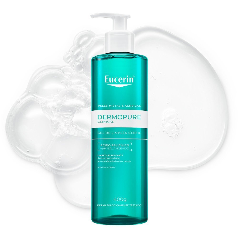 Gel de Limpeza Facial Antiacne Dermo Pure Gentil Eucerin 400g
