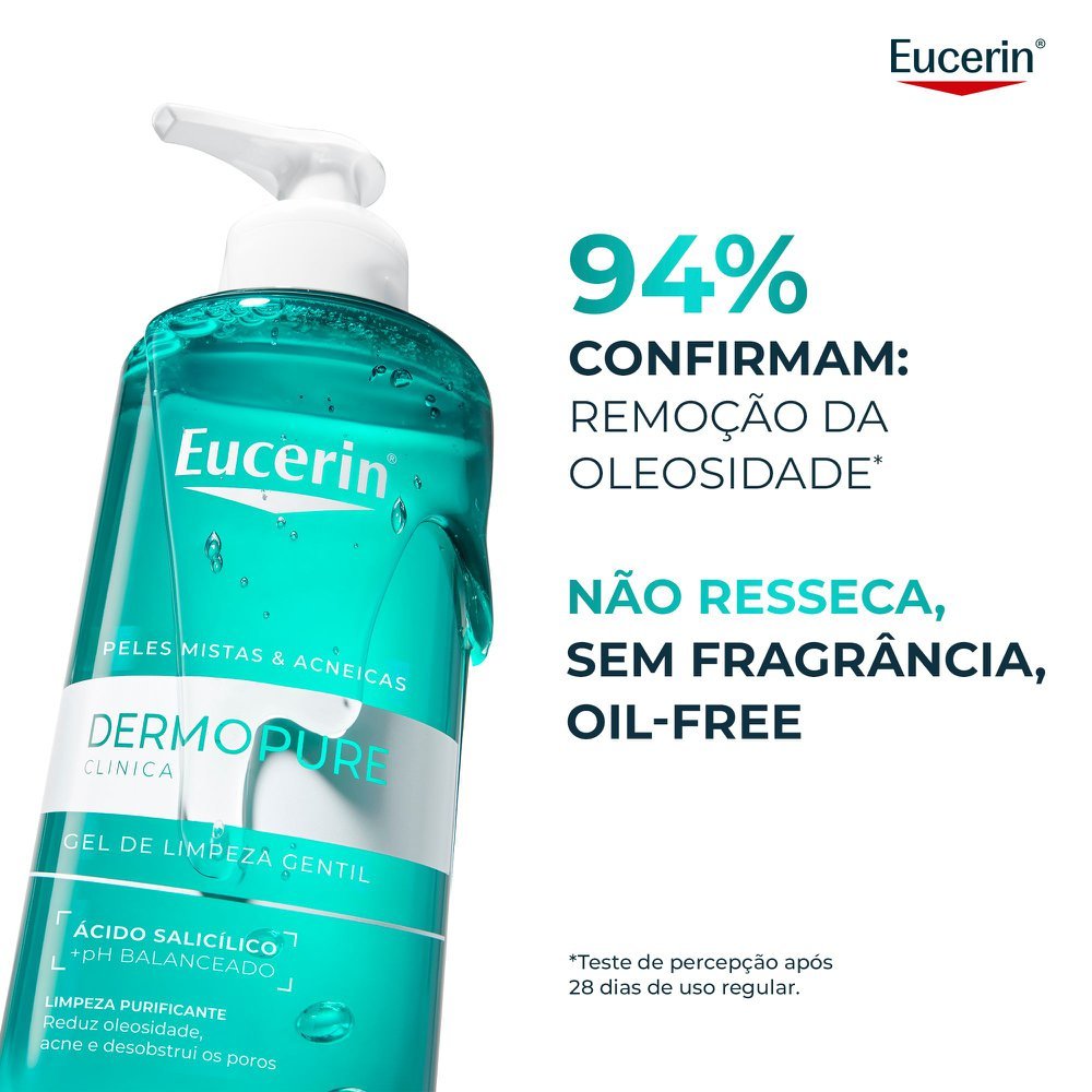 Gel de Limpeza Facial Antiacne Dermo Pure Gentil Eucerin 400g 400g 3