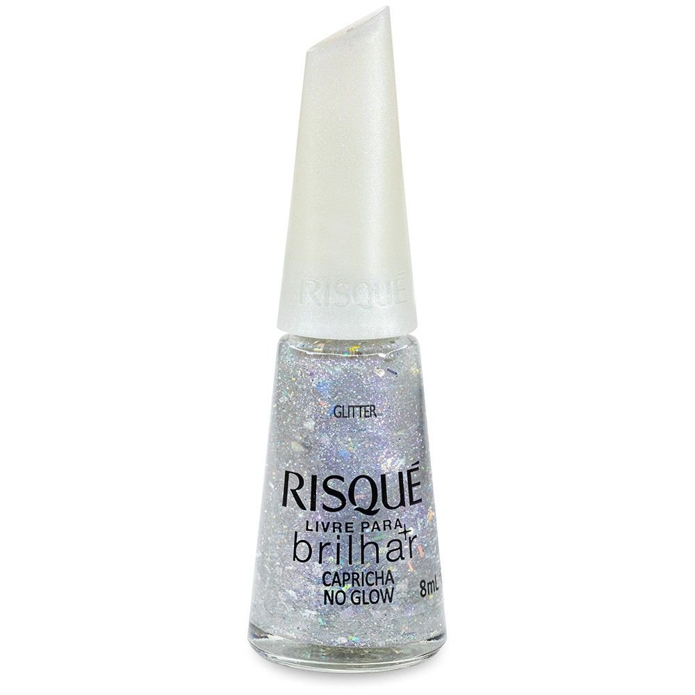 Esmalte Risqué Livre para Brilhar Glitter Capricha no Glow 8ml Capricha no Glow 1