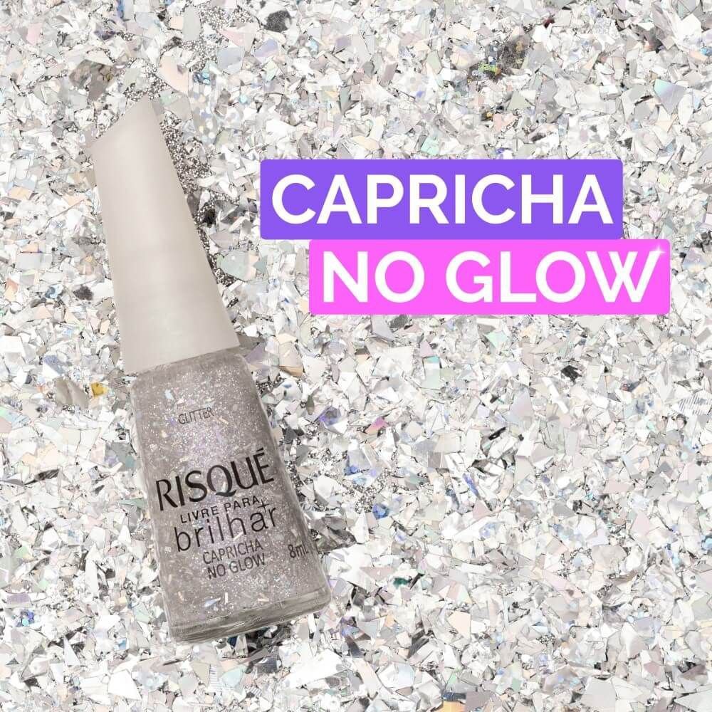 Esmalte Risqué Livre para Brilhar Glitter Capricha no Glow 8ml Capricha no Glow 2