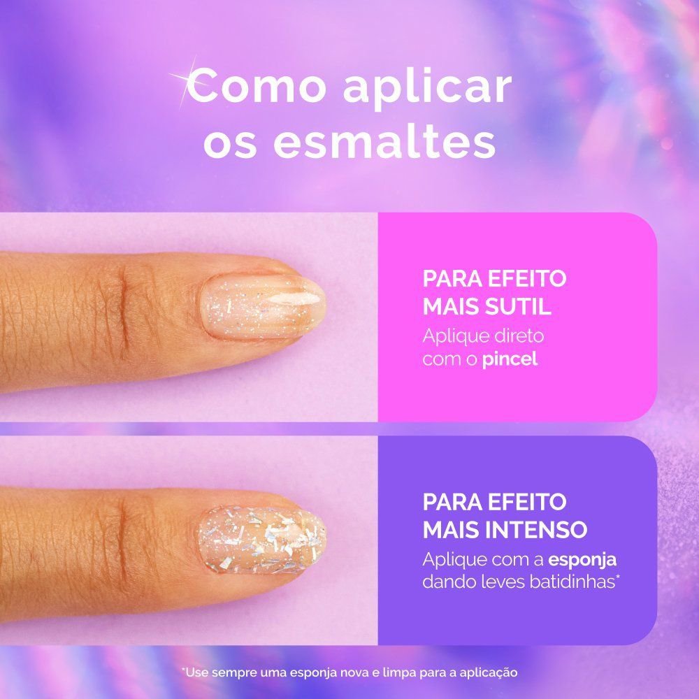 Esmalte Risqué Livre para Brilhar Glitter Capricha no Glow 8ml Capricha no Glow 4