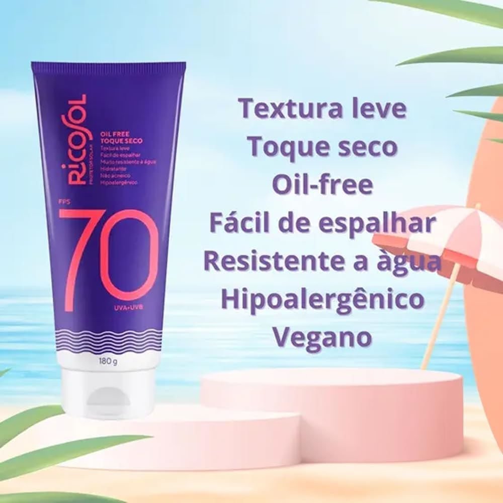 Kit Protetor Solar Anasol Fps70 180g + Protetor Solar Facial Fps70 50g ÚNICO 3