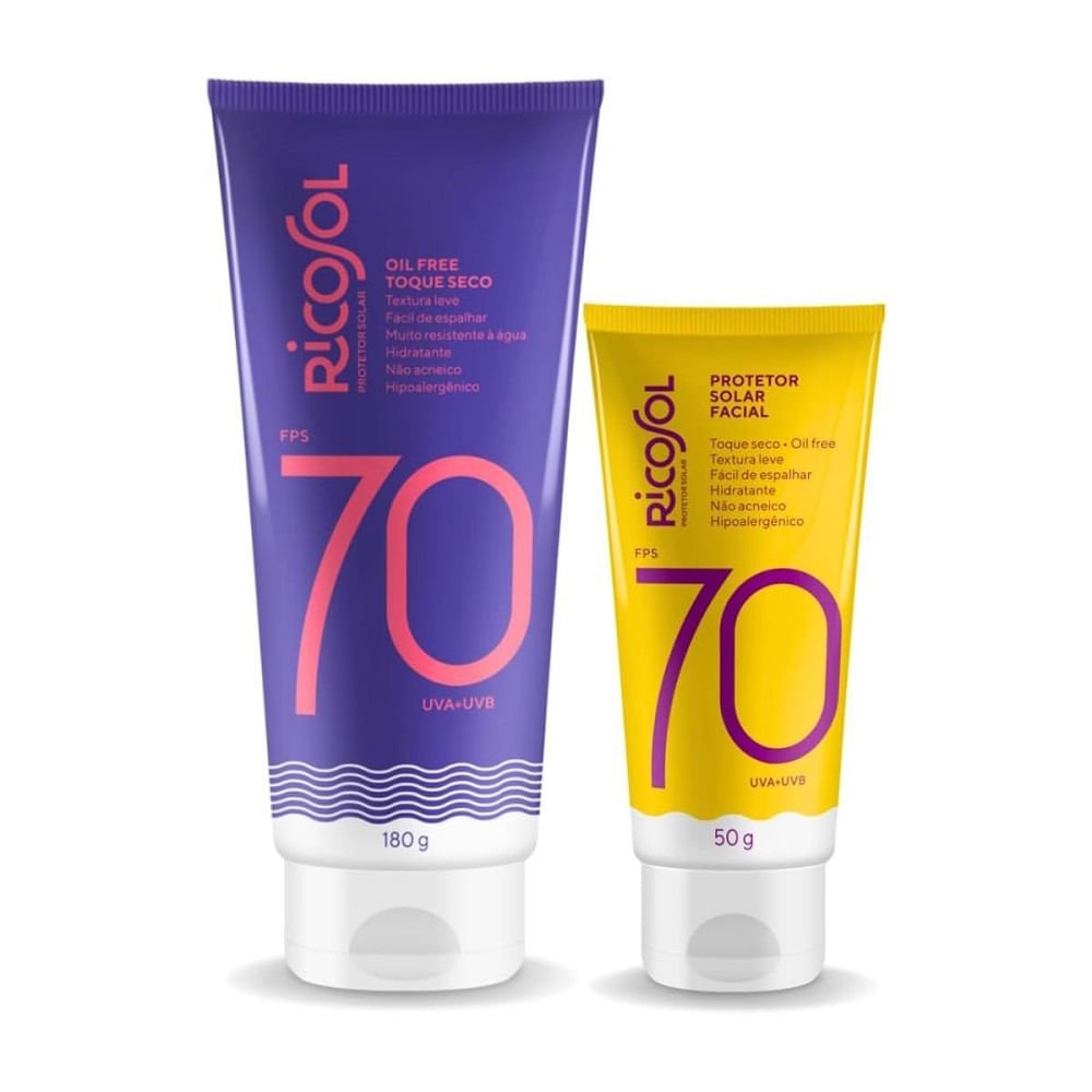 Kit Protetor Solar Anasol Fps70 180g + Protetor Solar Facial Fps70 50g ÚNICO 6