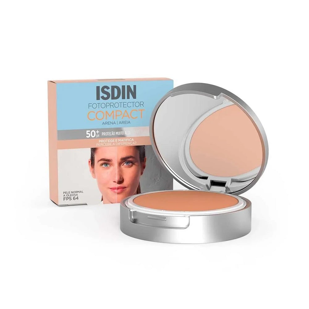 Protetor Solar Facial em Pó Isdin Compact Areia Fps50+ 10g Areia 1