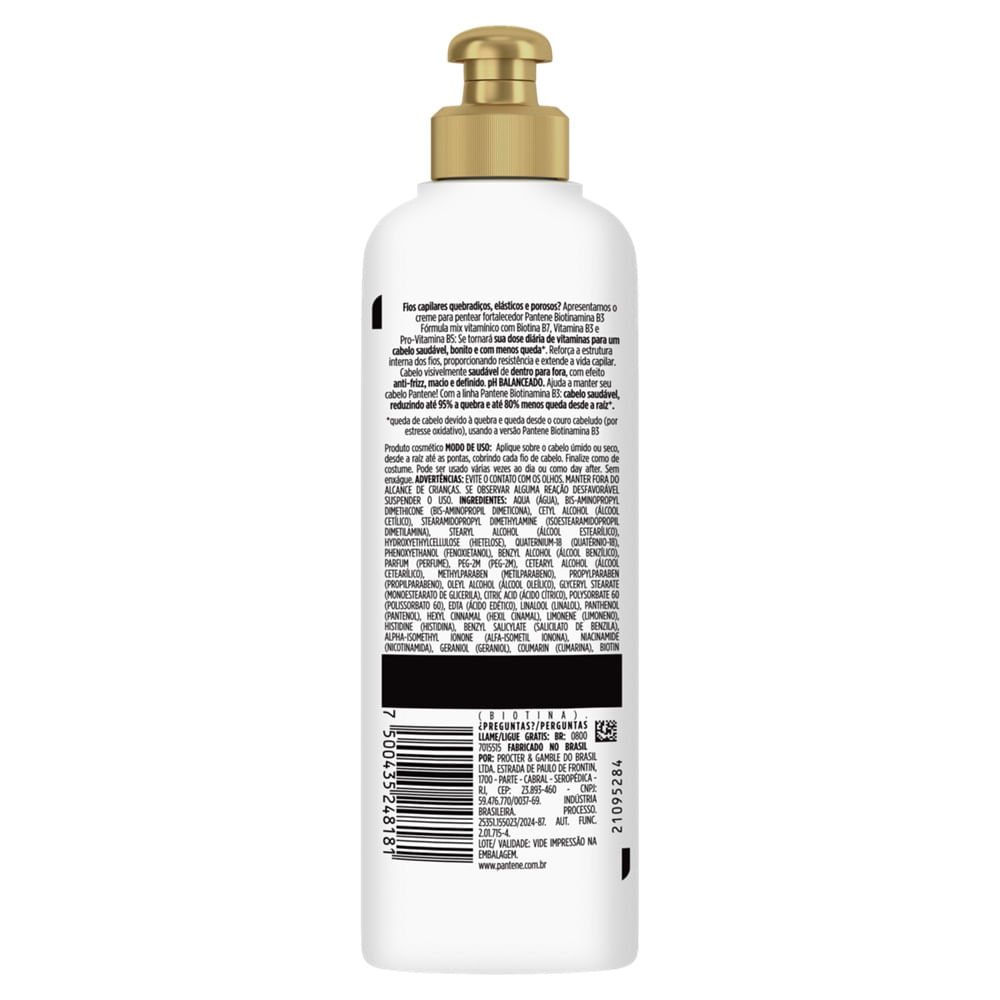 Creme de Pentear Pantene Biotinamina B3 Antiqueda e Nutrição 240g 240g 2