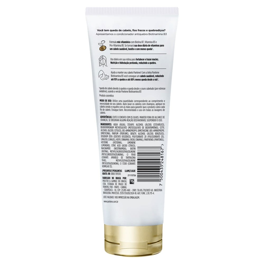 Condicionador Pantene Biotinamina B3 250ml 250ml 2