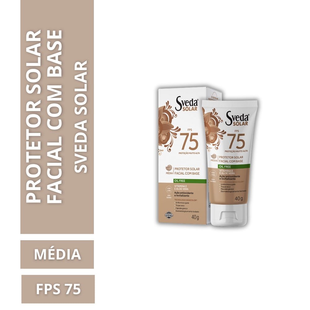 Protetor Solar Sveda Base Média Fps75 40g 40g 2