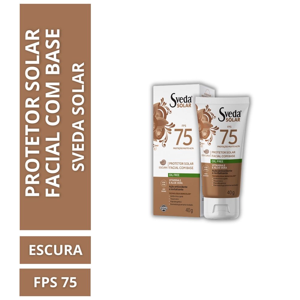 Protetor Solar Sveda Base Escura Fps75 40g 40g 2