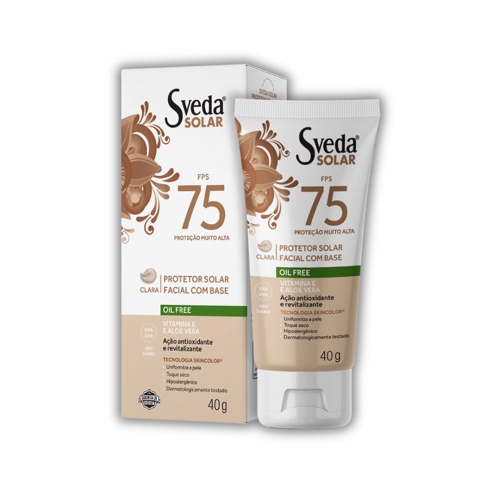 Protetor Solar Sveda Base Clara Fps75 40g