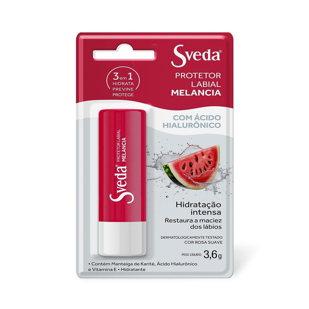 Protetor Labial Sveda Melancia 3,6g