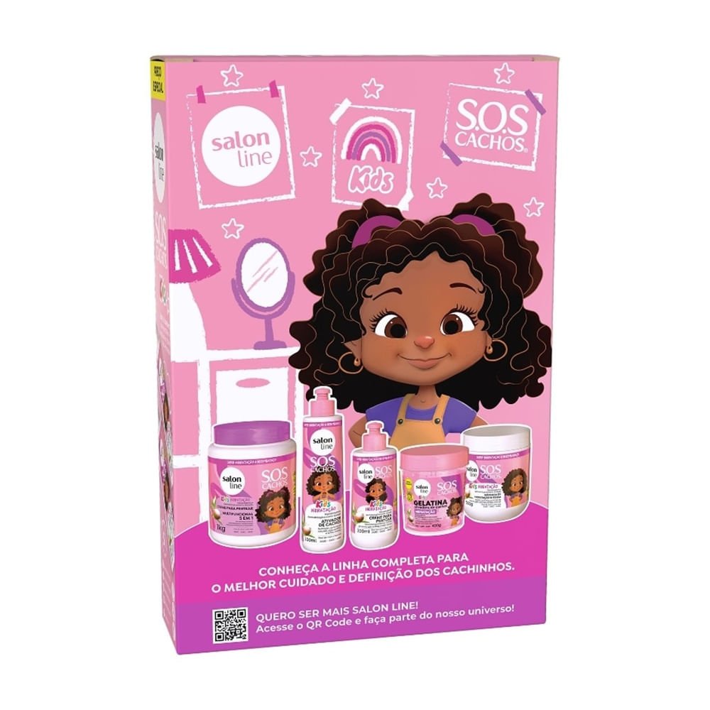 Kit Shampoo Salon Line 300ml+Condicionador 200ml SOS Kids Hidratação ÚNICO 2