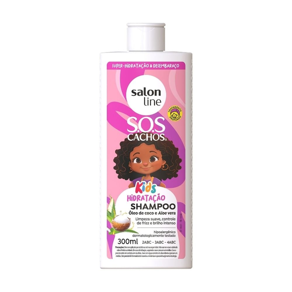 Kit Shampoo Salon Line 300ml+Condicionador 200ml SOS Kids Hidratação ÚNICO 4