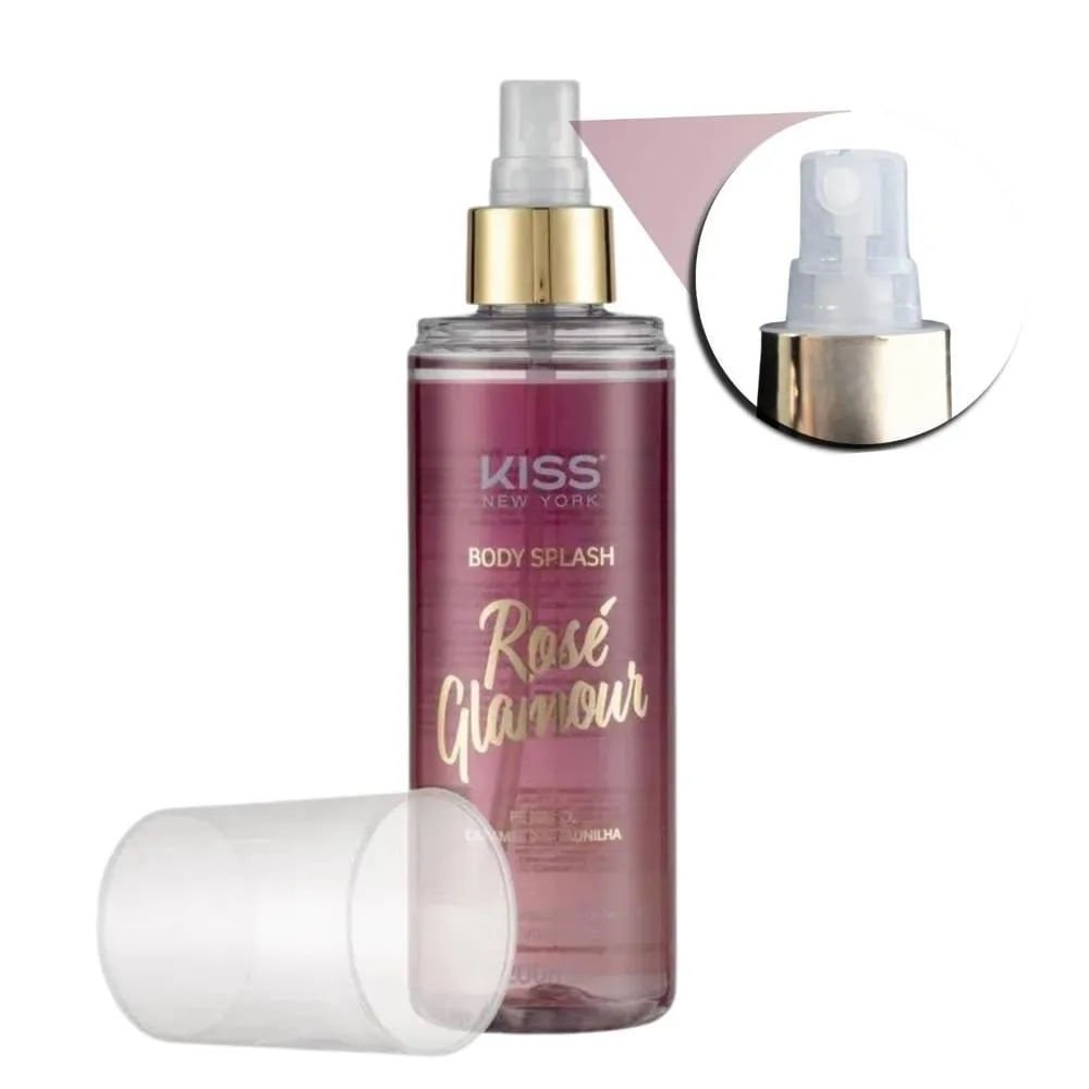 Body Splash Kiss New York Rosé Glamour 200ml 200ml 3