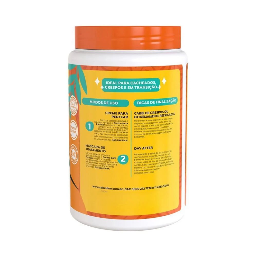 Creme de Pentear Salon Line Ativador de Cachos Definição Nutritiva 1kg 1kg 3