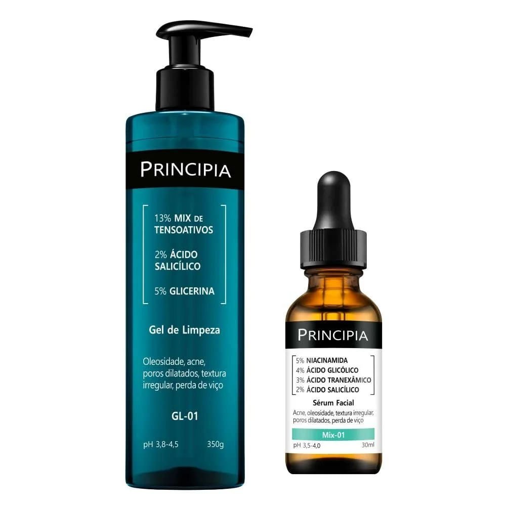 Kit Anti-acne Principia Gel de Limpeza GL 01 + Serum Mix 01 ÚNICO 1