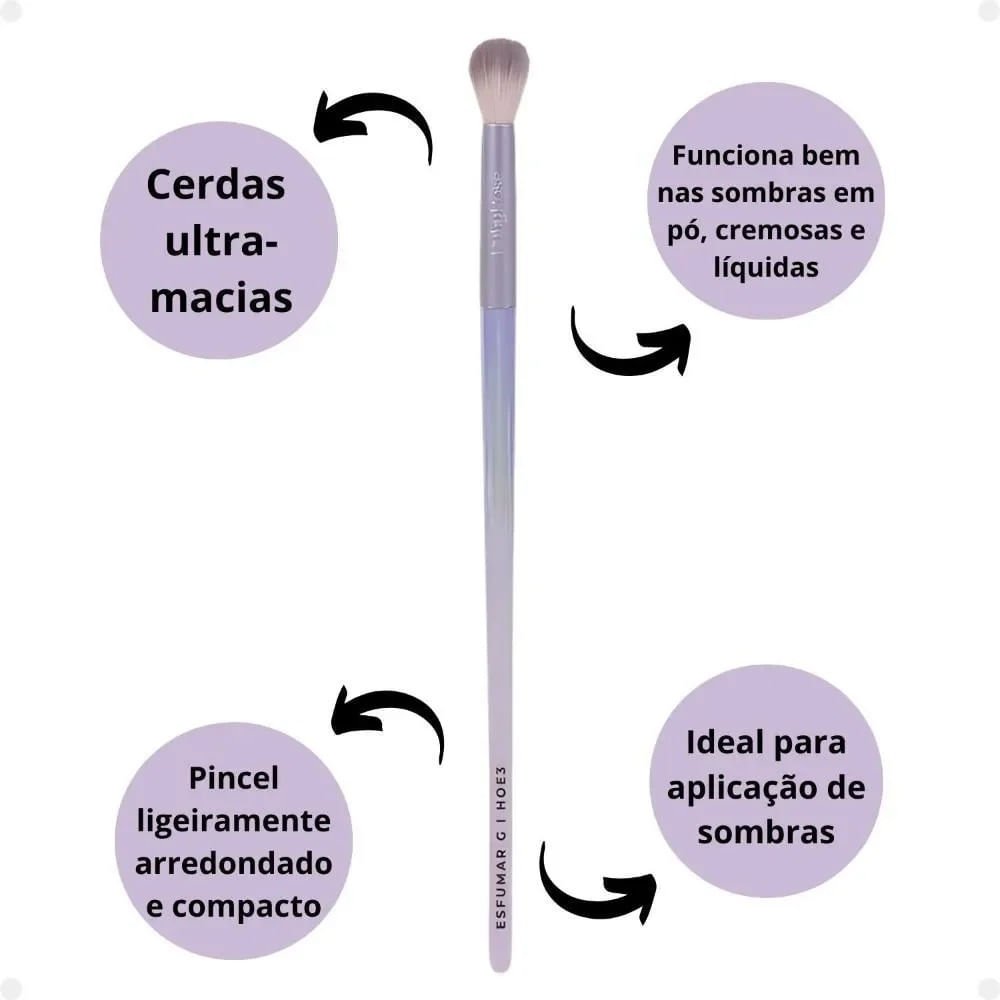 Pincel Ruby Rose Esfumar G Holographic Roxo 5