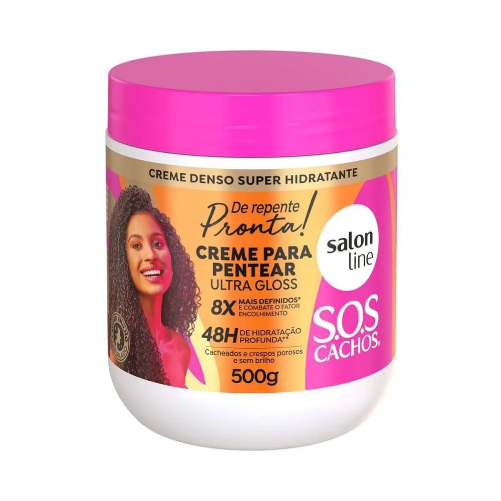 Creme de Pentear Salon Line De Repente Pronta Ultra Gloss 500g