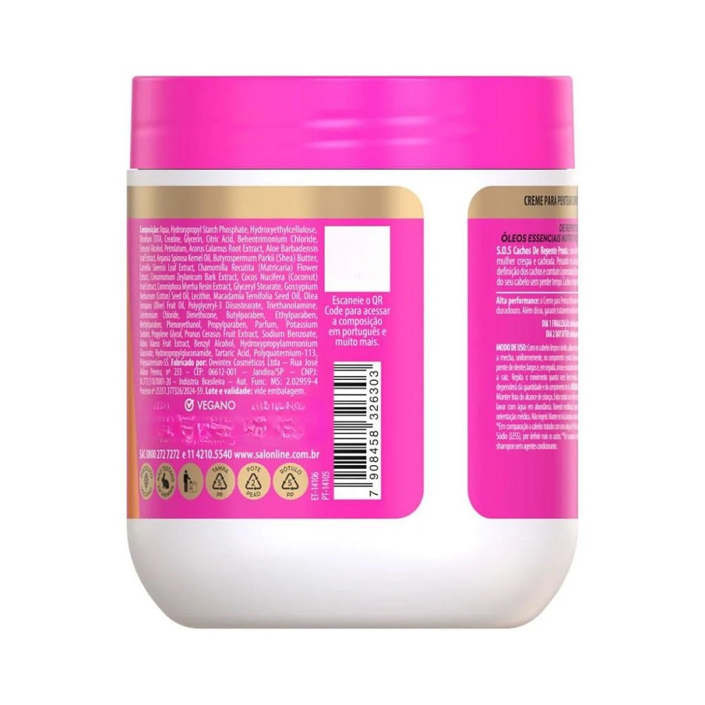 Creme de Pentear Salon Line De Repente Pronta Ultra Gloss 500g 500g 2
