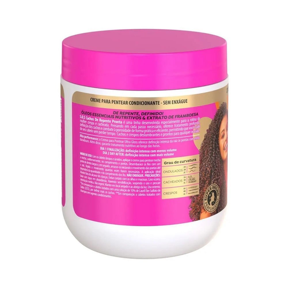 Creme de Pentear Salon Line De Repente Pronta Ultra Gloss 500g 500g 3