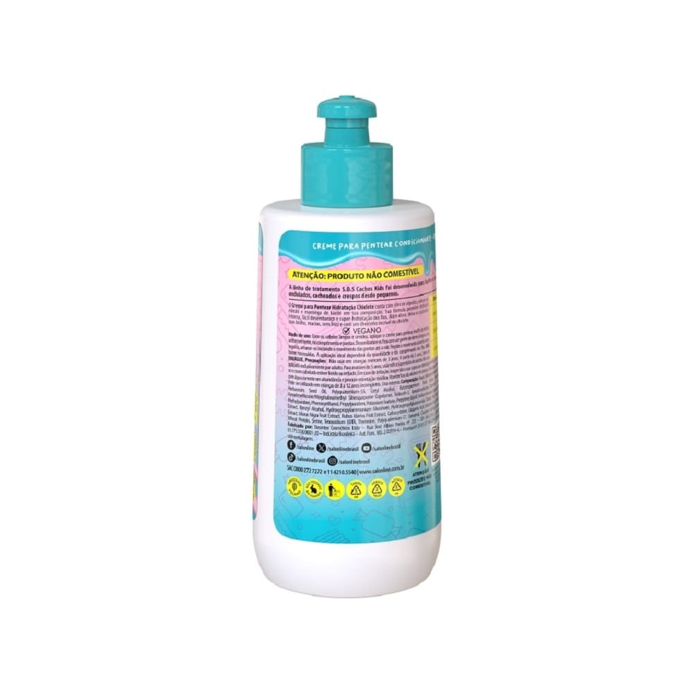 Creme de Pentear Salon Line Kids SOS Hidratação Chiclete 300ml 300ml 3