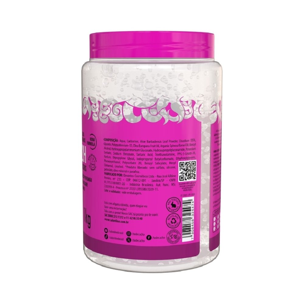 Gelatina Capilar Salon Line To de Cacho Super Volume 1kg 1kg 2