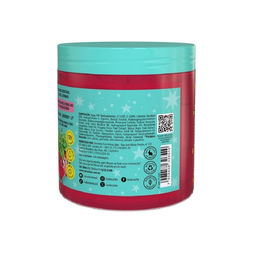 Gelatina Capilar Salon Line To De Cacho Desembaraçante Morango 550g 550g 2