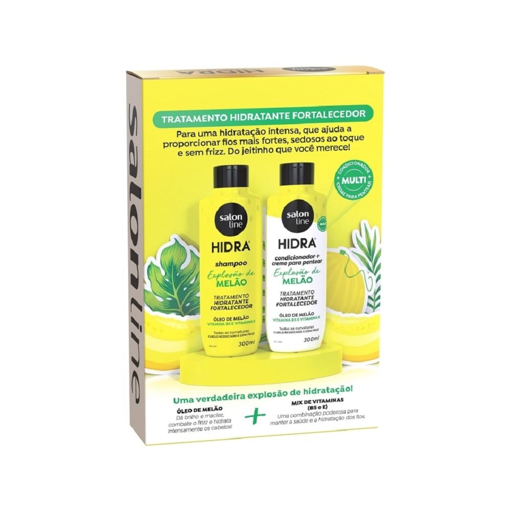 Kit Shampoo Salon Line Hidra Explosão de Melão 300ml + Condicionador 300ml ÚNICO 2