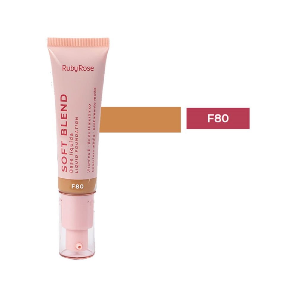 Base Líquida Ruby Rose Soft Blend F80 Cor F80 2