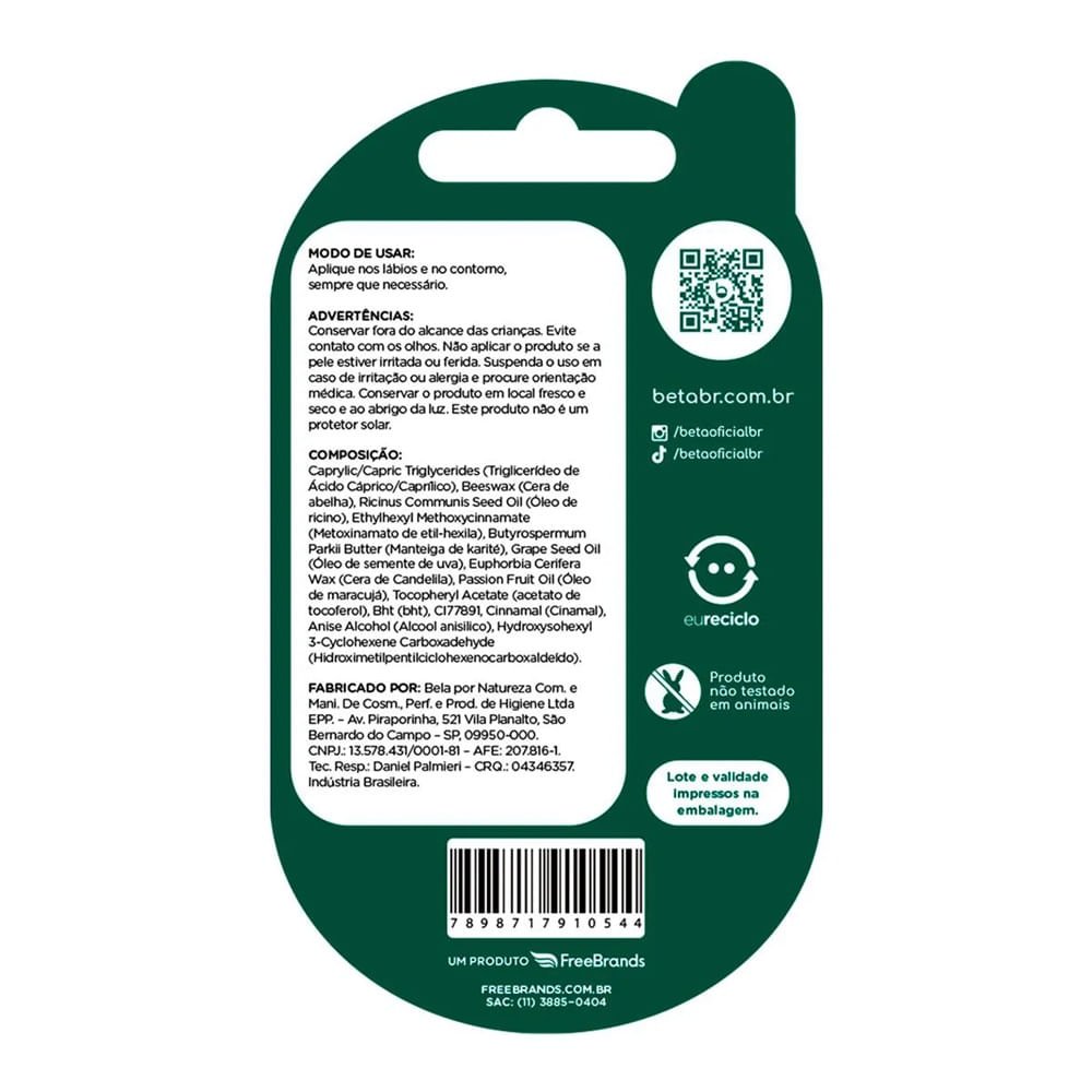 Hidratante Labial Beta Melancia FPS 6 9,5g Melancia 3