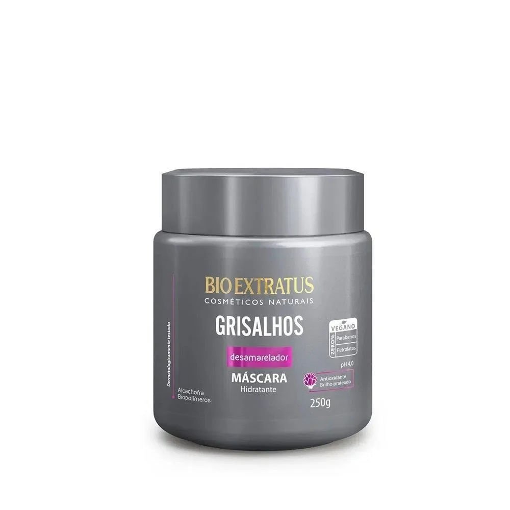 Máscara Desamareladora Bio Extratus Para Cabelos Grisalhos 250g