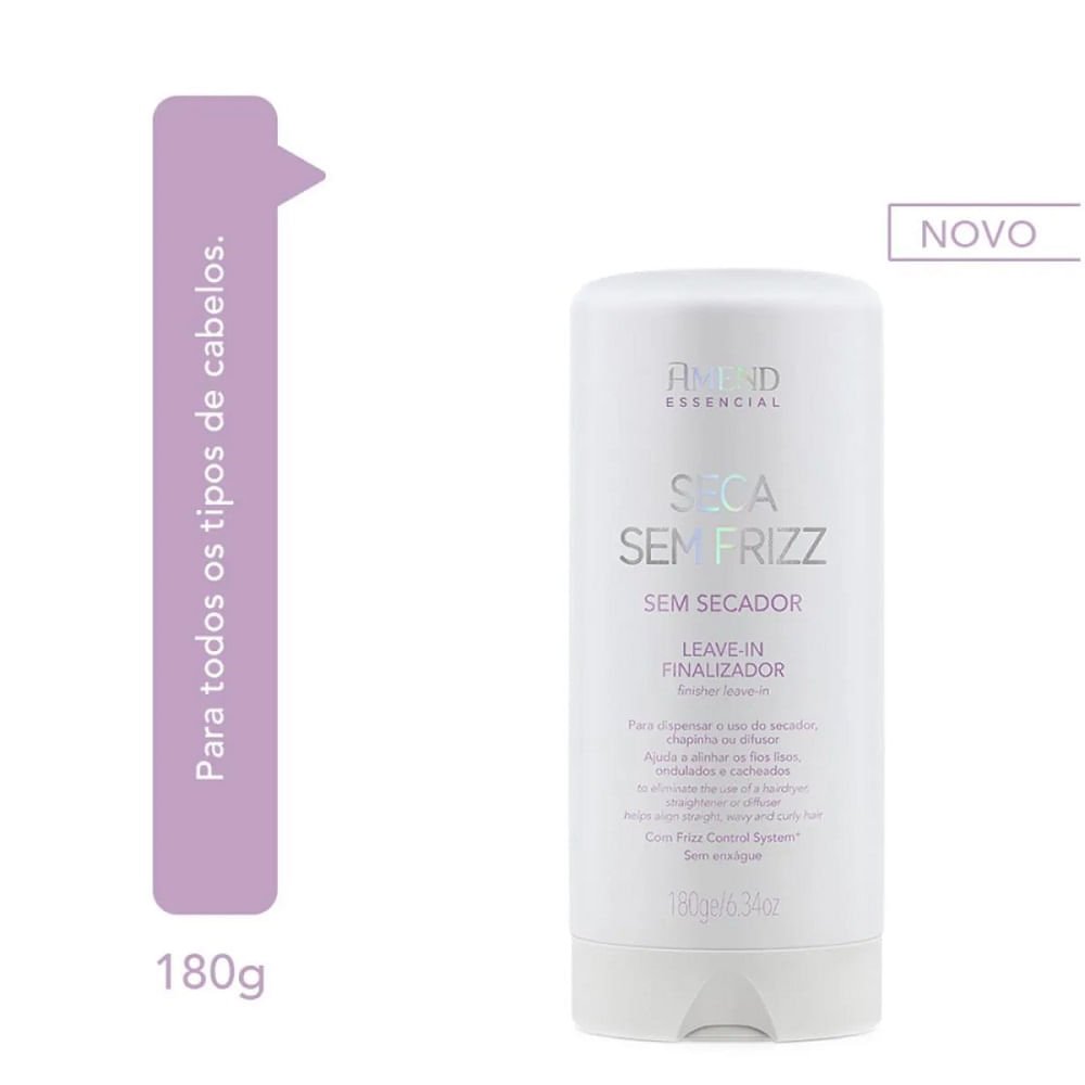 Leave-In Finalizador Amend Seca Sem Frizz 180g 180g 2