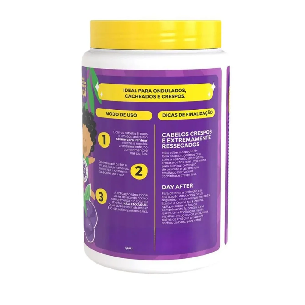 Creme de Pentear Salon Line Kids Açai Cachinhos Sem Frizz 1kg 1kg 2