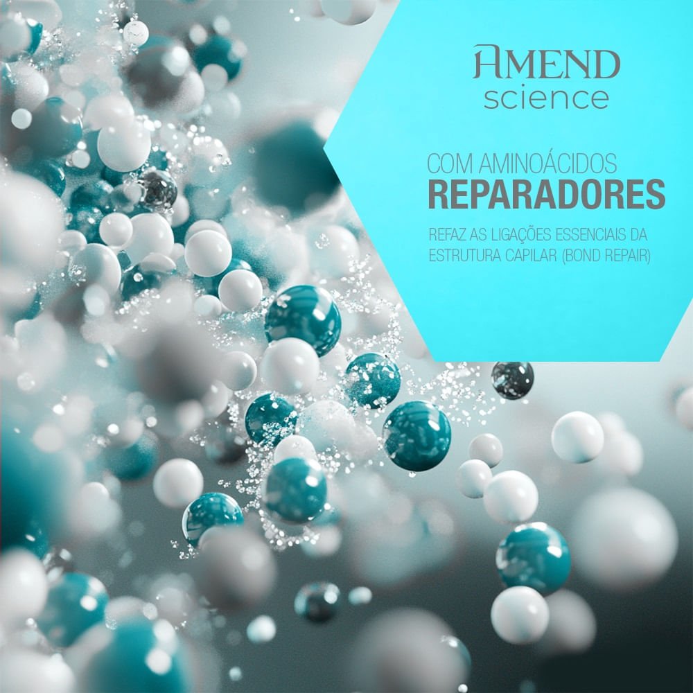 Renovador Capilar Amend Science Com Aminoácidos Reparadores 90g 90g 3